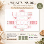 Tea Storage and Chocolate Box Laser Cut SVG | Wooden Tea Bag Organizer | Chocolate Gift Box CNC File | Digital Download DXF EPS PDF PNG - Image 13