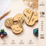 HP Tracker Laser Cut File, Health Point Counter SVG, DnD Game Accessory, Tabletop RPG Tracker, Digital Download DXF PDF EPS PNG - Image 10