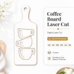 3D Rustic Kitchen Cutting Boards Bundle Laser Cut Files | Farmhouse Cutting Board SVG | Kitchen Decor CNC Template | Wood Board DXF PDF EPS - Image 15