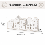 Village Desk Organizer Laser Cut Bundle, Wooden Office Storage SVG, Pencil Holder DXF, Desk Decor CNC Files - Image 15