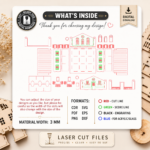Tea Storage and Chocolate Box Laser Cut SVG | Wooden Tea Bag Organizer | Chocolate Gift Box CNC File | Digital Download DXF EPS PDF PNG - Image 15