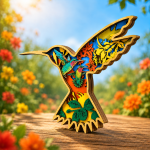 Hummingbird SVG 3D Layered Mandala, Garden Animal Cut File, Glowforge Laser Cut - Image 3