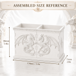 Dragon Desk Organizer Laser Cut File, Fantasy Desk Storage SVG, Wooden Pencil Holder DXF PDF EPS PNG, Digital Download - Image 11