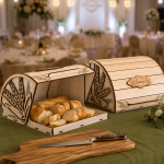 Wooden Bread Box SVG Laser Cut File, Roll Top Kitchen Bread Bin, Pantry Storage CNC Template, DXF PDF - Image 3