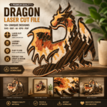 10+ Fire Dragon Bundle Multilayer 3D Wooden Engraved Laser Cut File, Decoration Ornament Glowforge Make, Svg Dxf Ai Pdf Instant Download - Image 12