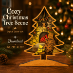 Christmas Tree SVG 3D Layered Mandala, Winter Holiday, Glowforge Laser Cut