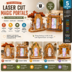 Magic Mirror Phone Stand SVG Bundle, Laser Cut Wooden Phone Holder Files, Glowforge Cricut CNC DIY Templates