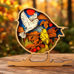 Bird Nest SVG 3D Layered Mandala, Woodland Animal Cut File, Glowforge Laser Cut Multi Layer Plywood - Image 2