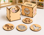 Kids Memory Game SVG Bundle, Animal Matching Game Laser Cut Files, Montessori Memory Match, Printable Toddler Learning Activity - Image 4