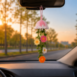 Cosmos Flower Jellyfish Crochet Pattern PDF, Floral Amigurumi Tutorial, Car Hanging Crochet Pattern, Rear View Mirror Decor - Image 5