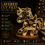 14x HUGE Bundle Princess Fairy Multilayer 3D Wooden Engraved Laser Cut File, Decoration Ornament Glowforge Make, Svg Dxf Pdf Ai Lbrn Files - Image 3