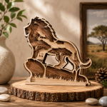 14PCS Laser Cut Wooden Animal Collection, Handmade Wildlife Decor Set, Rustic Woodland Art, Nature Lover Gift, Home Display - Image 3