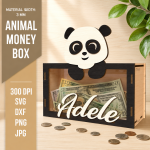 Animal Money Box Laser Cut Bundle SVG | Kids Coin Bank Template DXF | Wooden Piggy Bank CNC Files PDF EPS PNG - Image 2