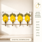 3D Lemon Decor Laser Cut Bundle, Summer Kitchen SVG, Lemon Tiered Tray Decor, Glowforge DXF Files, Citrus Home Decor CNC Template - Image 2