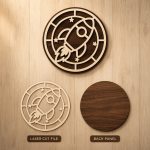 Rocket SVG Laser Cut File | Space Wall Decor SVG Bundle | Glowforge Files | xTool Laser Project | CNC Wood Wall Art Title 7 (Marketi - Image 3