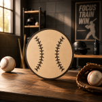 Baseball Coaster SVG | Laser Cut Baseball Drink Coaster | Baseball Lover Gift | Sports Home Decor | Wooden Coaster Design | Cricut Glowforge File - Image 2