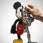 Skeleton Mouse Character SVG | Layered Wood Laser Cut File | Multilayer Wall Art Design for Glowforge Cricut CNC Router - Image 2