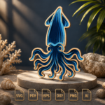 Ocean Life Laser Cut Files, SVG DXF PDF Bundle, Marine Animal Wall Art, DIY Wooden Decor - Image 2
