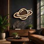 Laser Cut Saturn Planet SVG | Wooden Space Wall Decor File | CNC Router Template | Glowforge SVG DXF EPS PNG PDF AI Bundle - Image 3