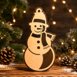 Snowman Ornament SVG Bundle | Laser Cut Christmas Decor File | 3D Wood Layered Design | Glowforge CNC DXF PNG EPS 3. - Image 2
