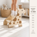 Kids Step Stool Laser Cut Bundle, Toddler Learning Tower SVG, Montessori Step Stand CNC Files, Wooden Helper Stool Digital Plans