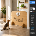 Pet Barrier Laser Cut SVG Bundle | Wooden Pet Gate CNC File | DIY Dog Barrier Template | Indoor Pet Fence Design | Glowforge Ready Digital Download | CDR SVG PNG DXF PDF EPS - Image 2