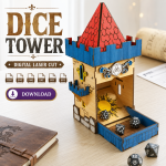 Dice Tower Laser Cut File | DND Dice Roller SVG | CDR SVG PNG DXF PDF EPS Download - Image 3