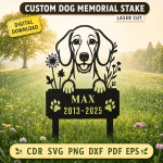 Custom Dog Memorial Stake, Personalized Pet Loss Garden Sign, Dog Grave Marker, Rainbow Bridge Sympathy Gift, Outdoor Pet Memorial Yard Decor - Image 2