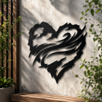 Heart Metal Wall Art SVG Bundle, Modern Romantic Decor, Laser Cut File SVG PNG DXF, Cricut Silhouette Digital Download - Image 2