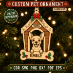 Custom Pet Photo Ornament, Personalized Dog Cat Ornament, Pet Memorial Christmas Keepsake, Custom Pet Gift, Pet Lover Holiday Ornament - Image 2