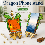 Dragon Phone Holder SVG | Laser Cut Phone Stand Template | Digital Download - Image 3