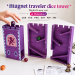 Travel Dice Tower SVG | Magnetic DND Dice Roller Laser Cut File | Digital Download - Image 6