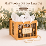 Mini Gift Box SVG | Wooden Box Laser Cut File | Digital Download | CDR SVG PNG DXF PDF EPS - Image 3