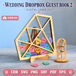 Wedding Guest Book SVG | Drop Box Guest Book Laser Cut File | Digital Download - Image 6