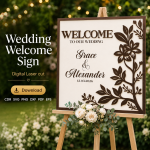 Wedding Welcome Sign Laser Cut File | Wedding Entrance Sign SVG | Digital Download - Image 3