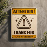 Attention Thank You Sign SVG File, Laser Cut Sign, CNC Wood Sign, Workshop Wall Decor, DXF PNG EPS PDF - Image 2