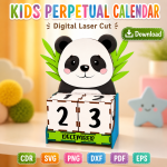 Kids Perpetual Calendar Laser Cut File | Montessori Learning Calendar SVG | Digital Download - Image 3