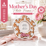 Mother's Day Picture Frame SVG Bundle, Laser Cut Photo Holder Files, Pe - Image 2