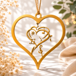 Musical Heart Ornament SVG, Music Notes Heart Laser Cut File, Cricut SVG, Music Lover Gift Digital Download - Image 2
