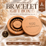 Bracelet Box SVG Bundle, Laser Cut Jewelry Gift Box Files, DIY Wooden Keepsake Box - Image 2