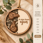 3D Memorial Ornaments Bundle Laser Cut Files | Remembrance Angel Ornament SVG DXF | Memorial Keepsake Christmas Decor | CNC Glowforge Digital Download - Image 2