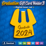 Graduation Money Holder SVG | Graduation Gift Card Holder Digital Download - Image 3