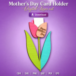 Mother's Day Gift Card Holder SVG | Laser Cut Mom Gift File | Digital Download - Image 3