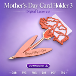 Mother's Day Gift Card Holder SVG | Mom Gift Laser Cut File | Digital Download - Image 3