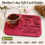 Mom Gift Card Holder SVG | Mother's Day Laser Cut Gift File | Digital Download - Image 3