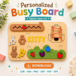 Personalized Activity Board SVG | Wooden Educational Toy - Image 5