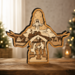 Nativity Designs Bundle 3D Layered Wooden Laser Cut Files | Christmas Nativity Scene SVG | Multilayer Engraved Wood Art Decor - Image 4