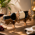Wine Bottle Stand Laser Cut Files, SVG DXF PDF Bundle, DIY Wooden Wine Holder, Instant Download - Image 2