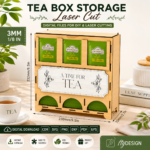 Tea Bag Organizer Laser Cut Bundle SVG | Tea Storage Box CNC Files | Glowforge Laser Cut Template | Tea Bag Holder DXF EPS AI PDF - Image 3