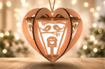 Valentine Heart Lantern Bundle SVG, 8 Love Lantern Laser Cut Files, Romantic Hanging Lantern Pack, Wooden Heart Decor, Glowforge Lightburn CNC DXF EPS AI PNG - Image 3